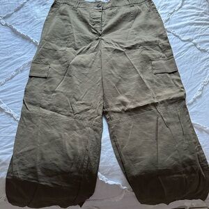 Womens Olive Cargo Pants
